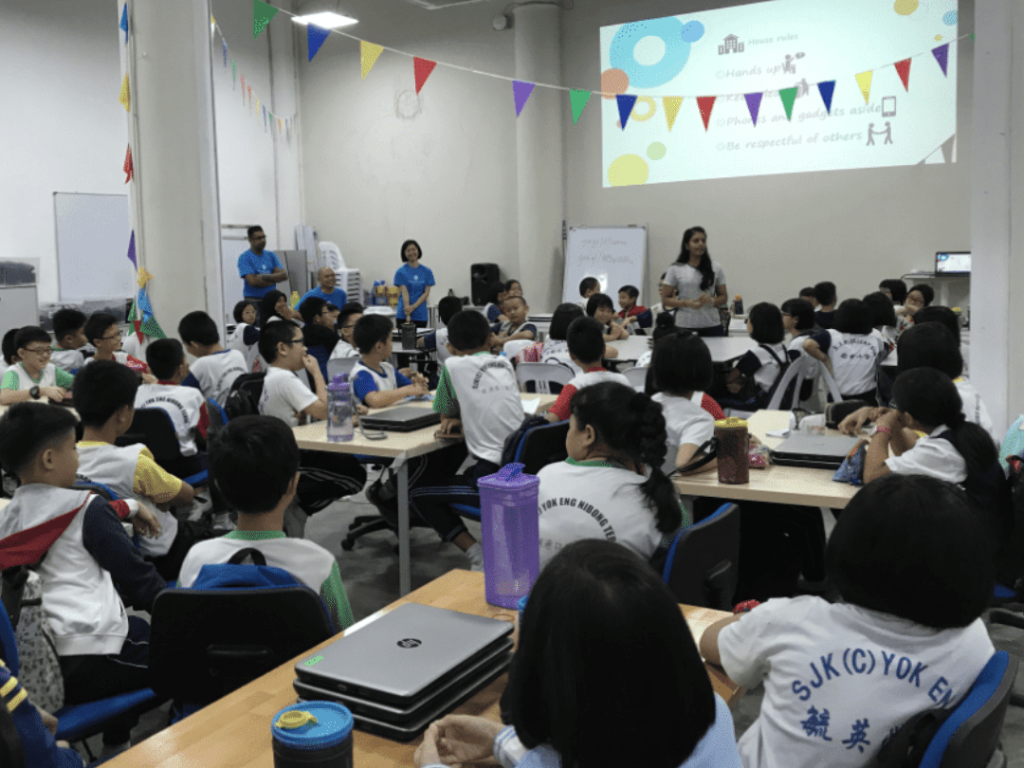 Photo of students participating in a class at the Penang Science Cluster, Malaysia.