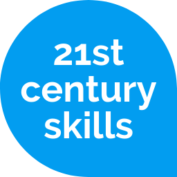 Icon for 21st century skills.