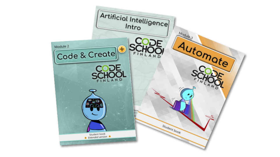 Student books by Code School Finland